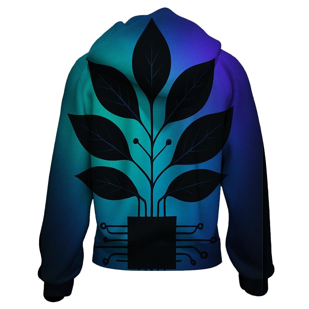 Aurora Circuit Botanical hoodie styles