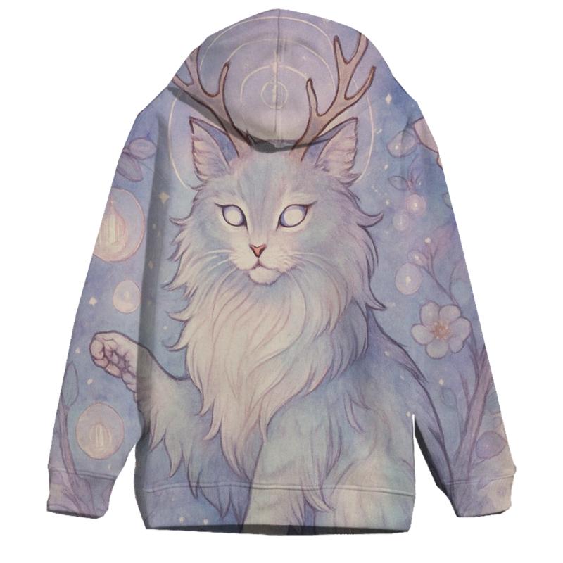 Moonlit Orchard Guardian Cat hoodie designs