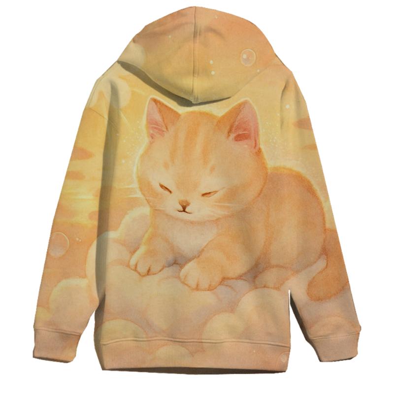 Sunrise Cloud Blanket Cat Nest printed hoodies