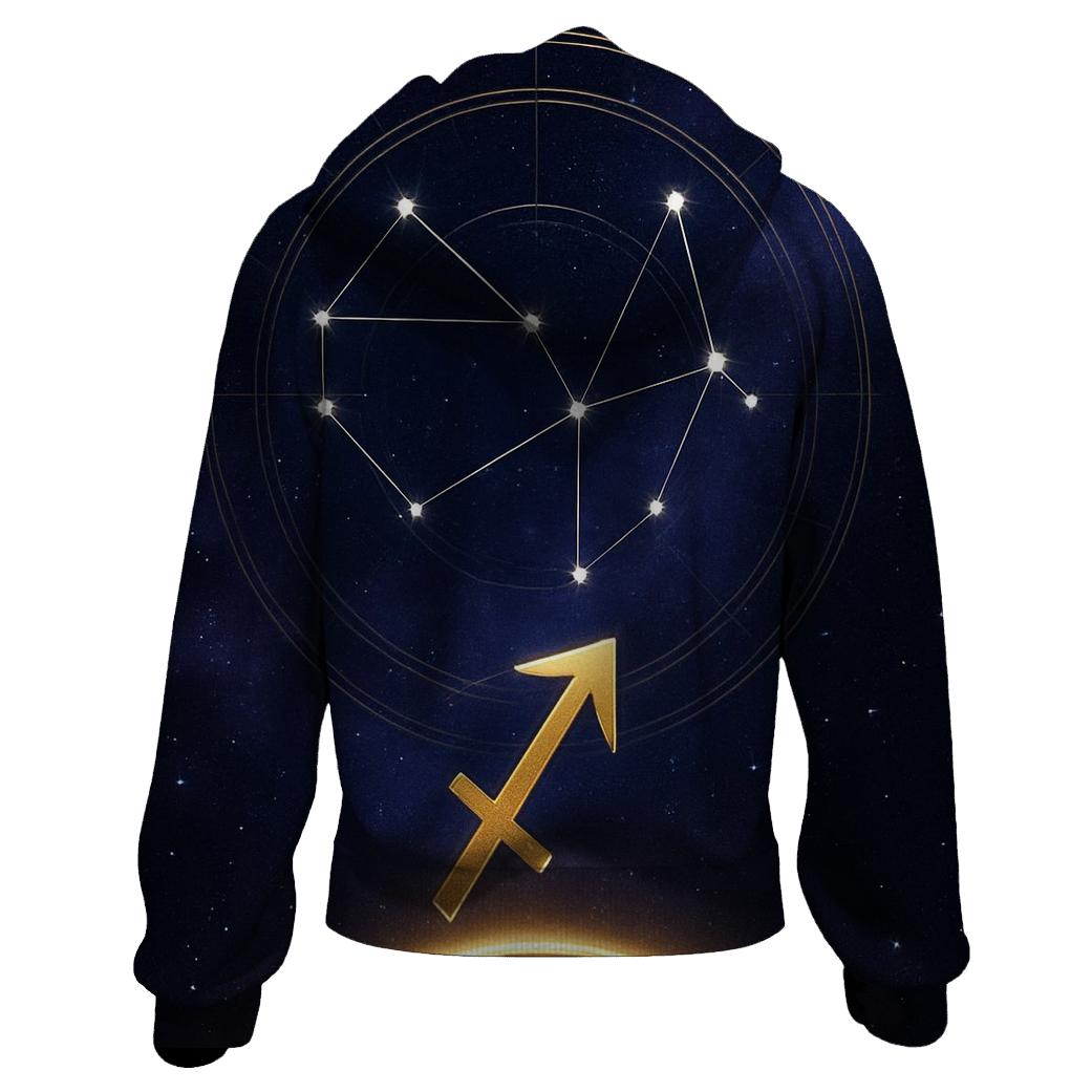 Sagittarius Teapot Star Portal zip-up hoodies