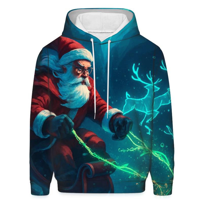 Midnight Reef Sleigh Santa hoodies fashion