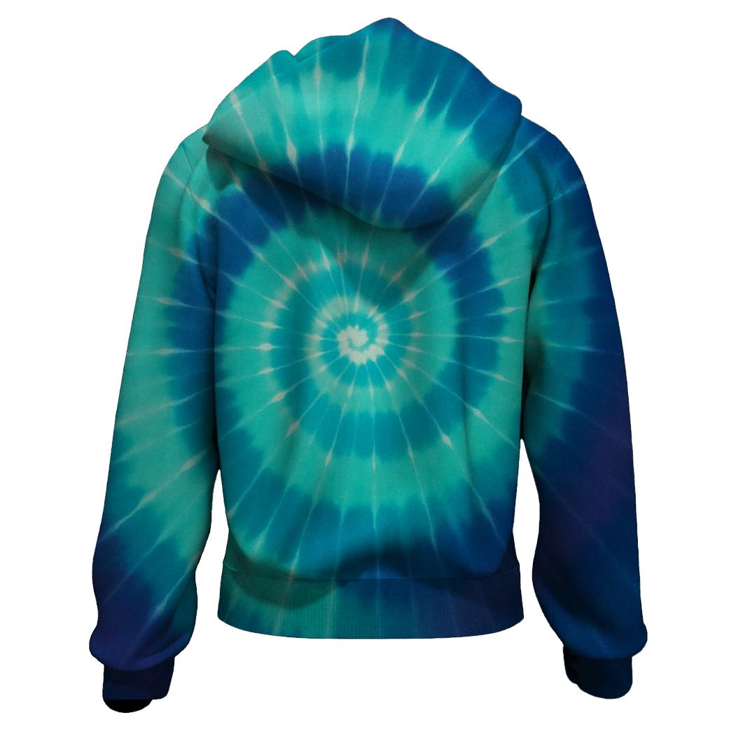 Aurora Spiral Overdye Vortex hoodies fashion