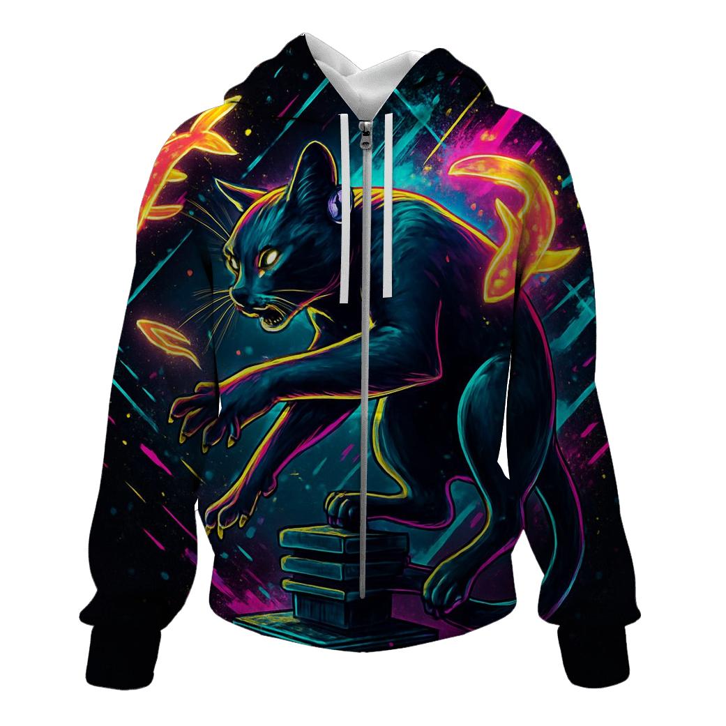 The Prism Tangle Alley Cat zip-up hoodies