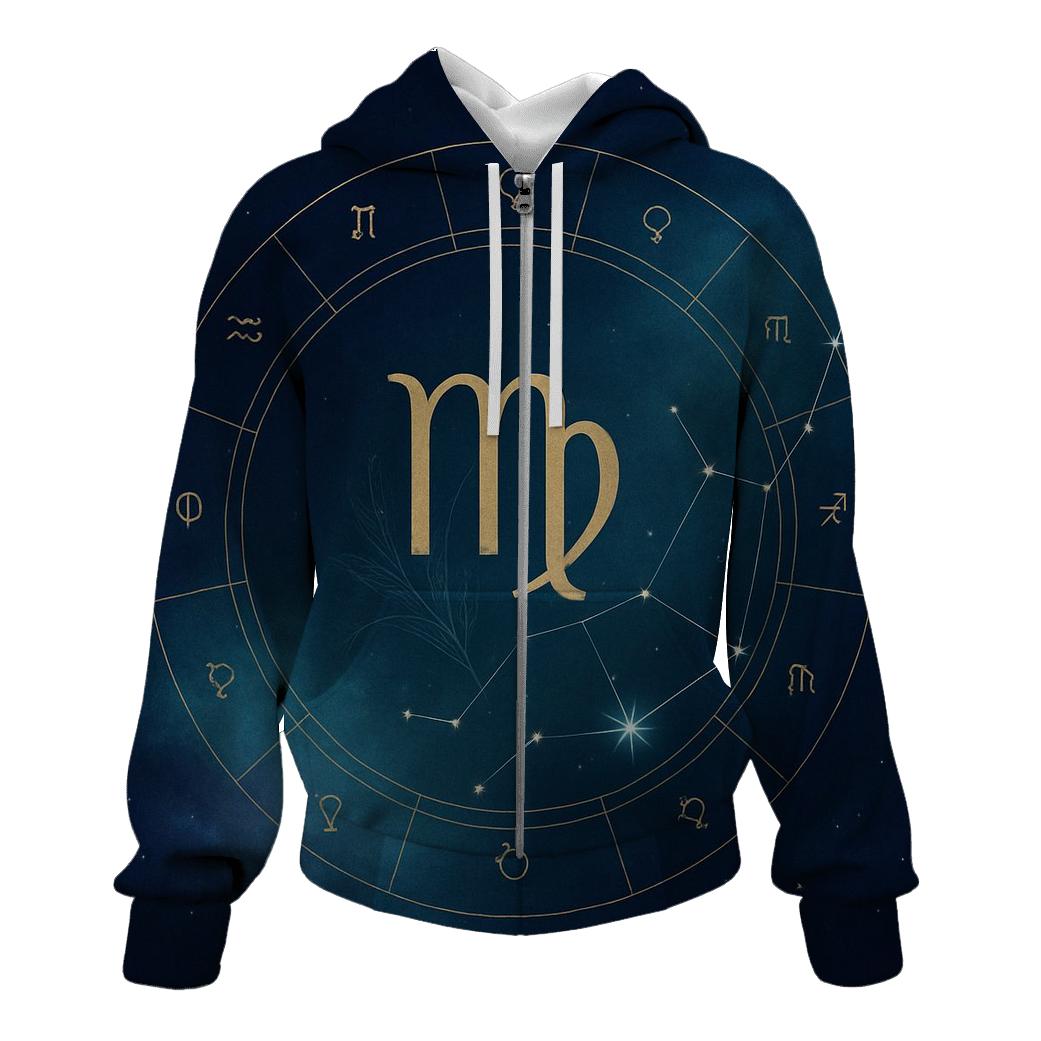 Virgo Spica Alchemical Birth Chart Seal heavyweight hoodies