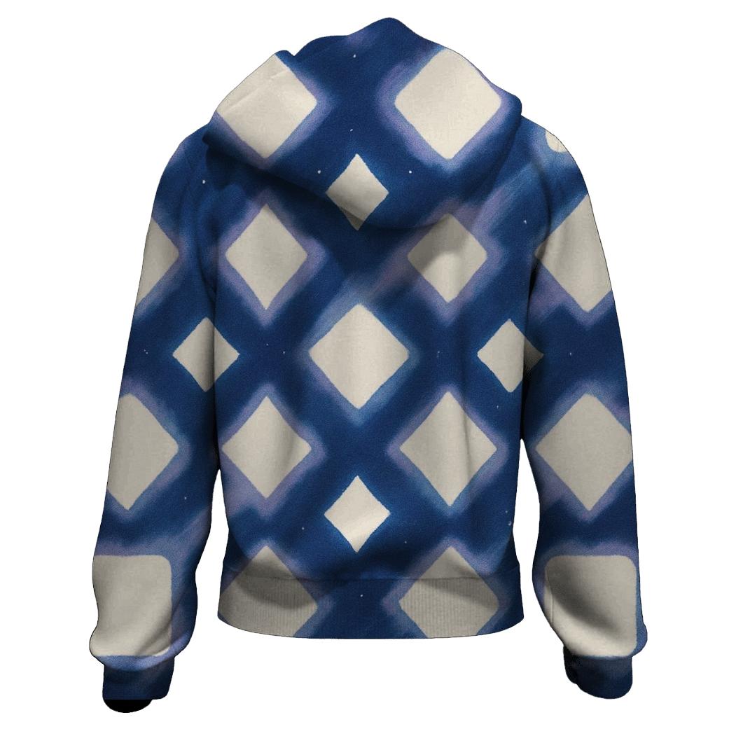 Itajime Lunar Grid With Comet Wash designer hoodies