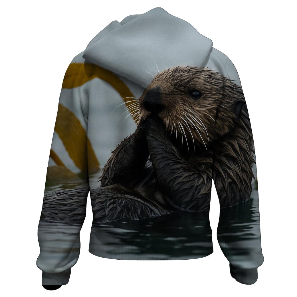 Kelp Forest Sentinels Sea Otter pullover hoodies