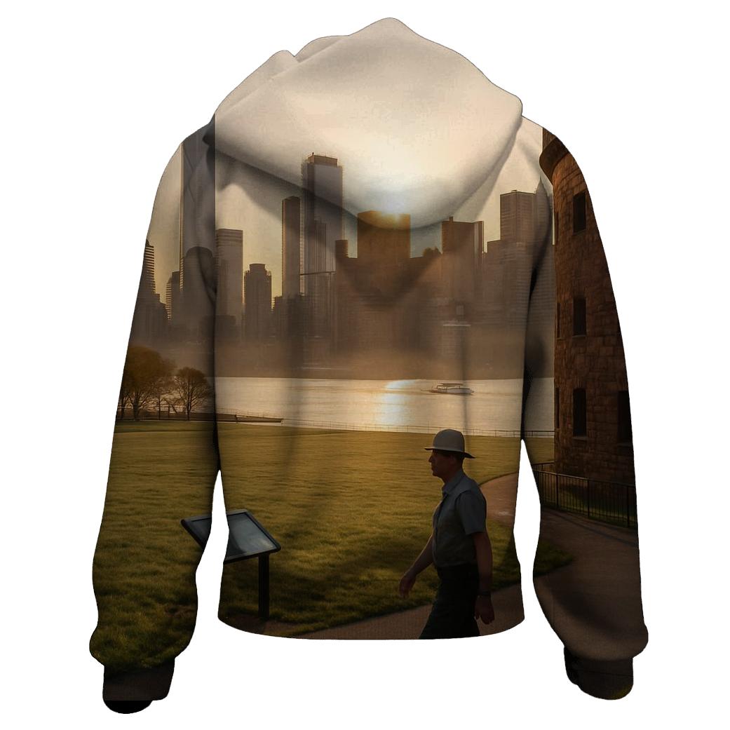 First Light From Governors Island Parade Ground lightweight hoodies