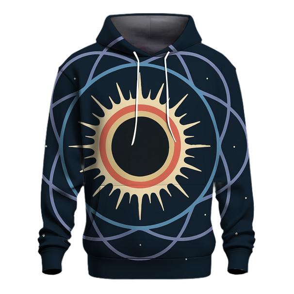 Eclipse Corona Lattice Bloom printed hoodies