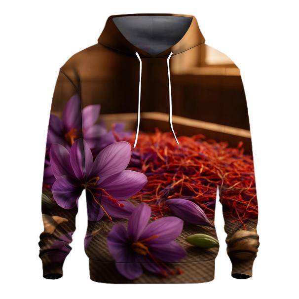 Saffron Crocus Stigmas Drying On Cedar Screens heavyweight hoodies