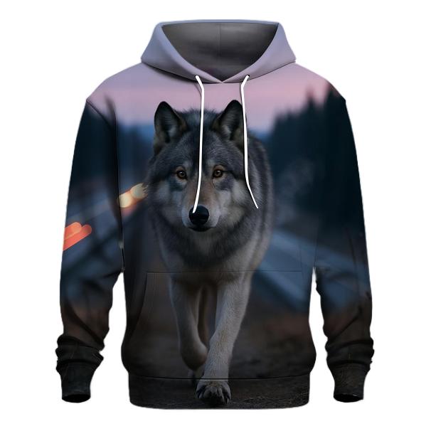 Wolf On The Wildlife Overpass At Banff hoodie styles