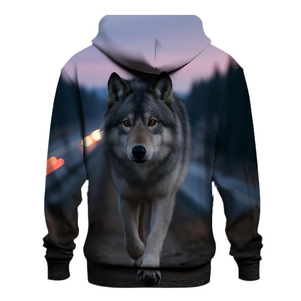 Wolf On The Wildlife Overpass At Banff hoodie styles