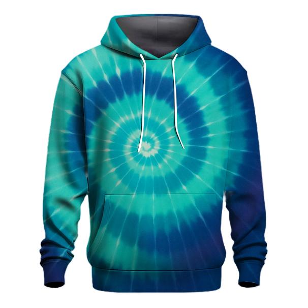 Aurora Spiral Overdye Vortex printed hoodies