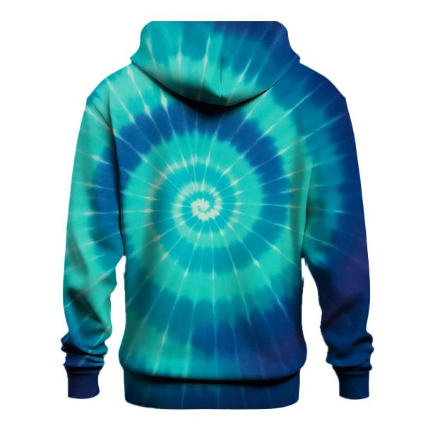 Aurora Spiral Overdye Vortex printed hoodies