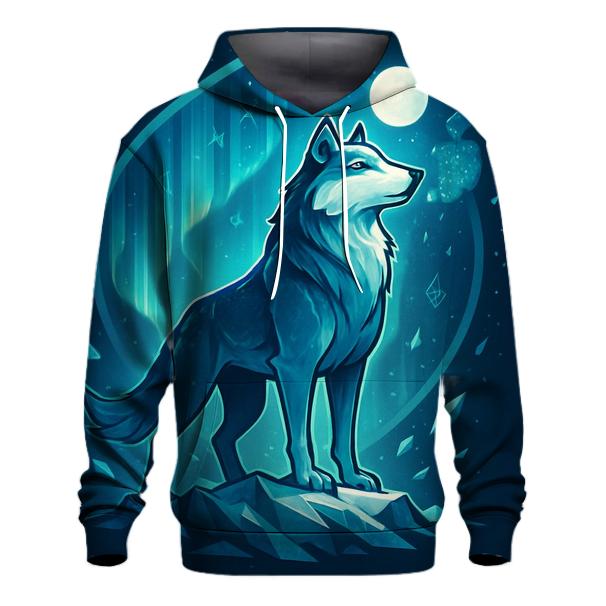 Aurora Frost Sentinel Wolf custom hoodies