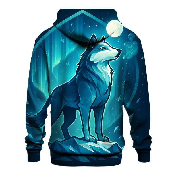 Aurora Frost Sentinel Wolf custom hoodies