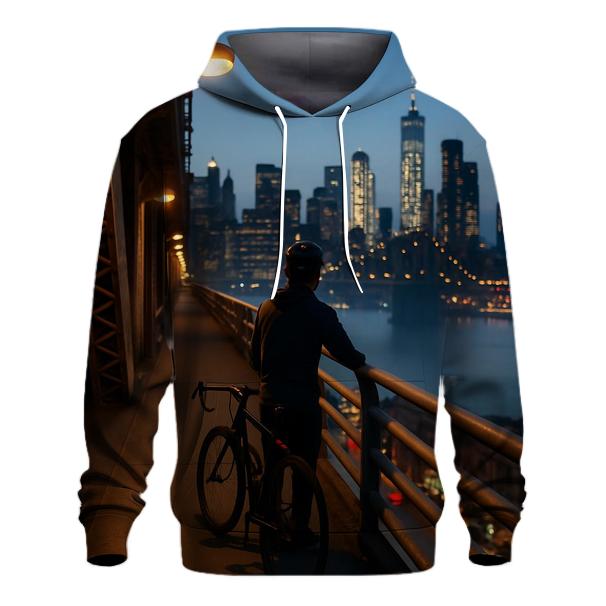 Blue Hour On The Manhattan Bridge Walkway pullover hoodies