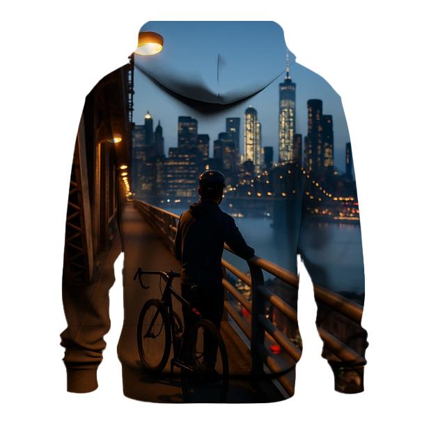 Blue Hour On The Manhattan Bridge Walkway pullover hoodies