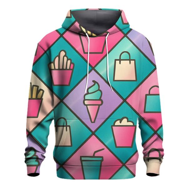 Mall Food Court Neon Tiles hoodie trends