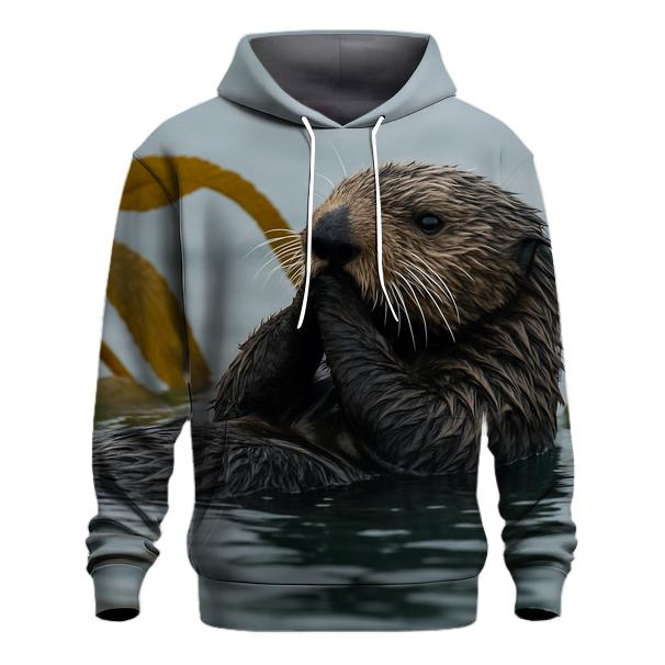 Kelp Forest Sentinels Sea Otter printed hoodies