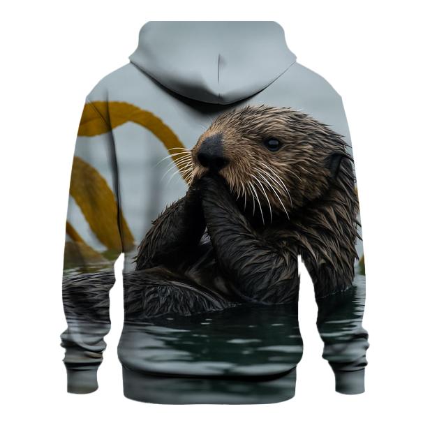 Kelp Forest Sentinels Sea Otter printed hoodies