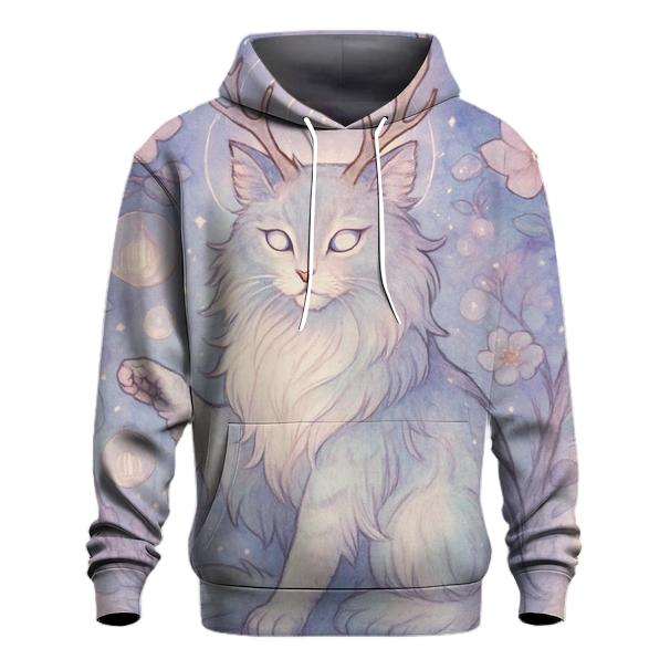 Moonlit Orchard Guardian Cat designer hoodies