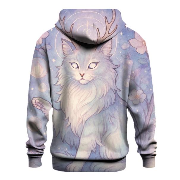 Moonlit Orchard Guardian Cat designer hoodies