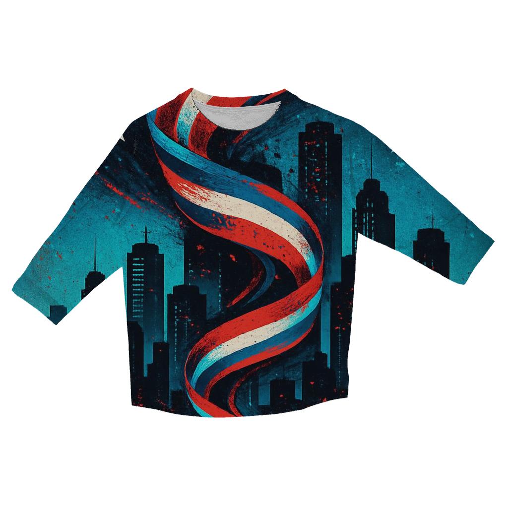 Skyline Surge Patriot Collage cotton quarter sleeve shirts