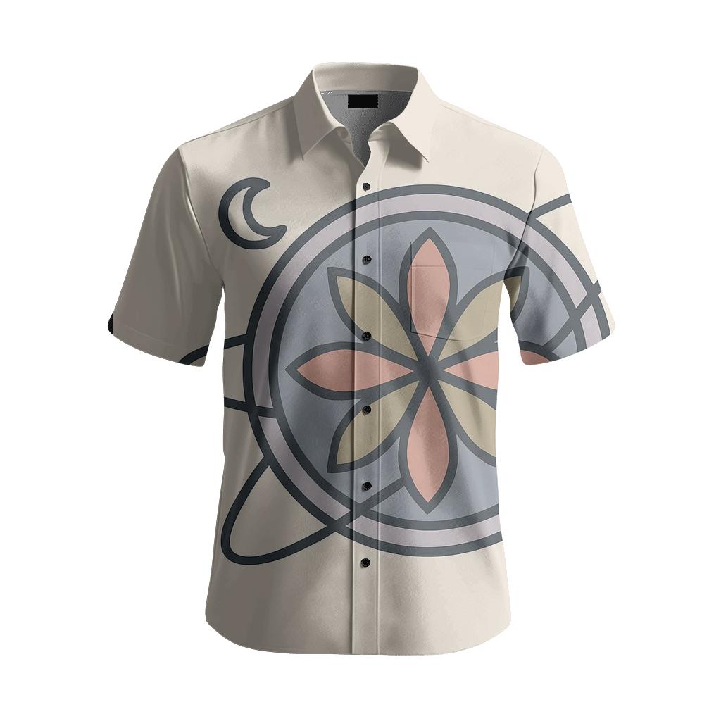 Lunar Botanic Medallion With Orbiting Petals personalized embroidery shirts