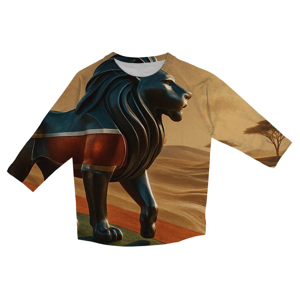 Kenya Metallic Savannah Crestwave printed three quarter sleeve shirts