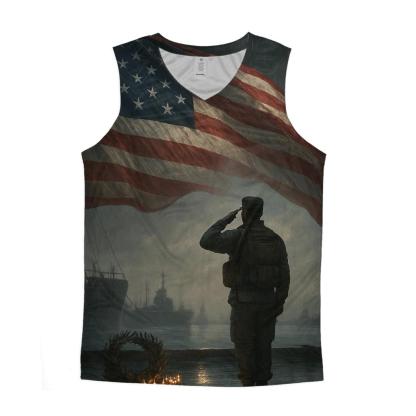 Harbor Watch Tribute Flag sports performance tank tops