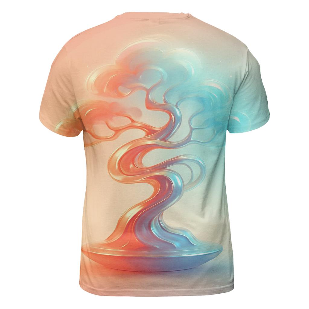 Aurora Kinetic Bonsai vibrant all-over design tees