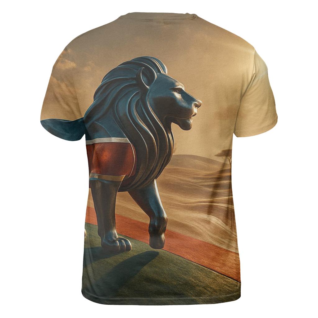 Kenya Metallic Savannah Crestwave artistic all-over print tops