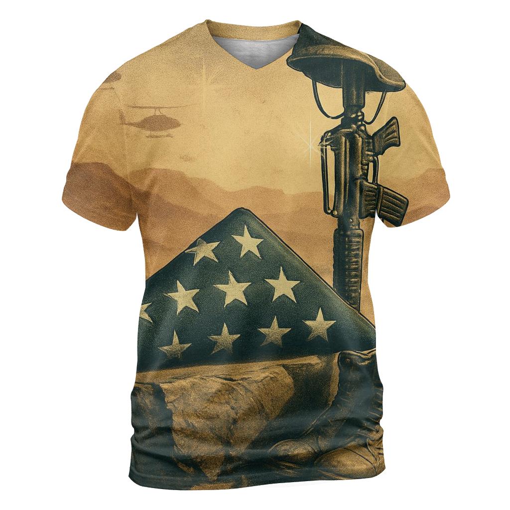 Desert Silence Memorial Fold personalized full print shirts