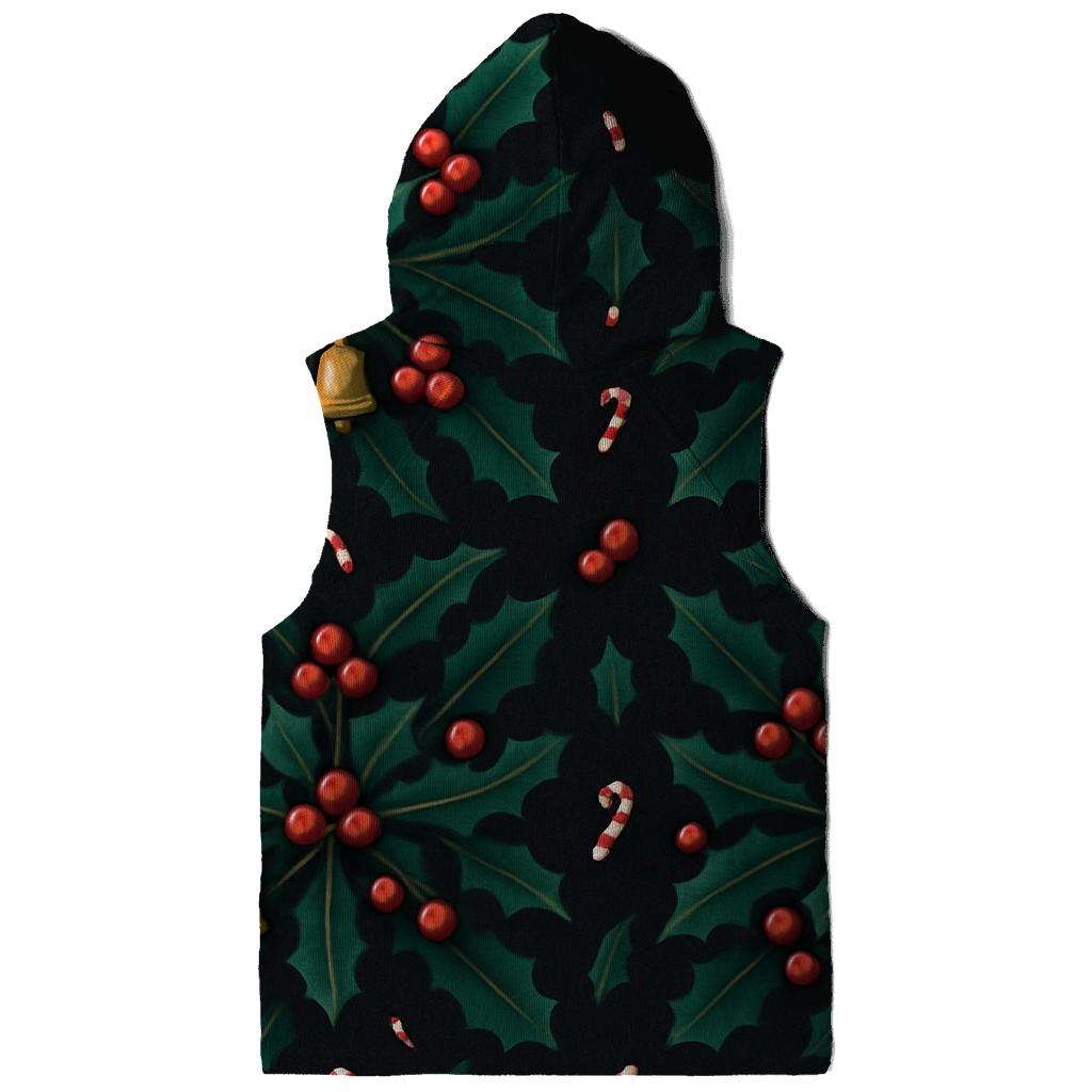 Emerald Holly Star Tessellation On Midnight Black Background lightweight hoodies
