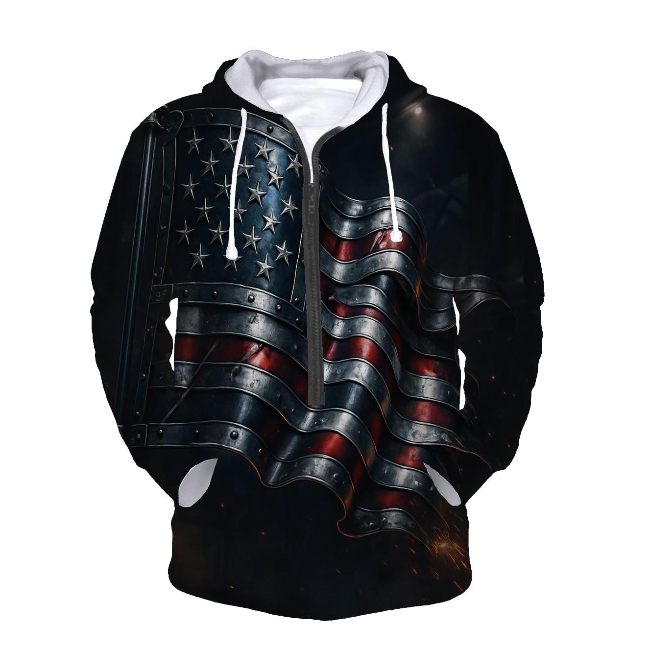 Midnight Forge Stars And Stripes printed hoodies