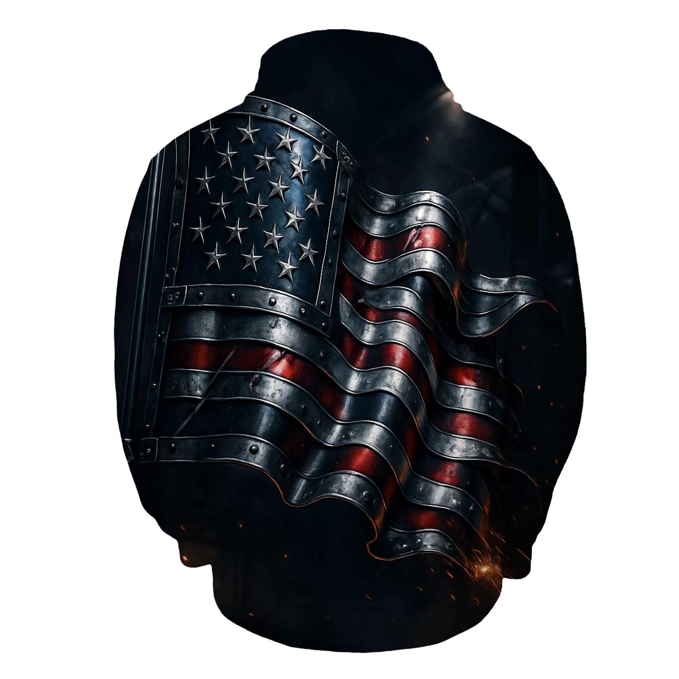 Midnight Forge Stars And Stripes printed hoodies