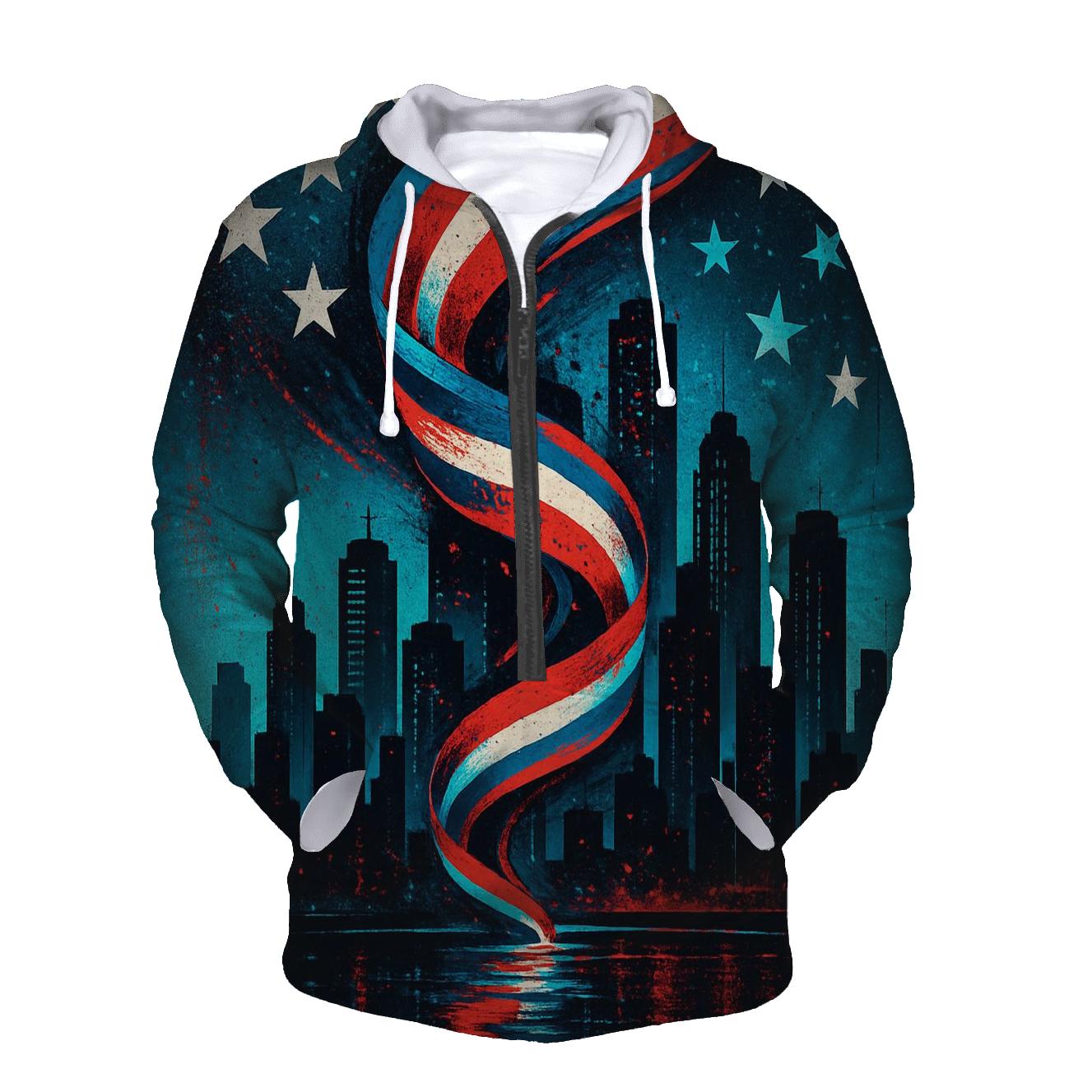 Skyline Surge Patriot Collage graphic hoodies