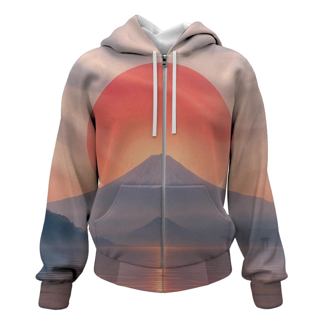 Japan Rising Mist Flagscape hoodie trends