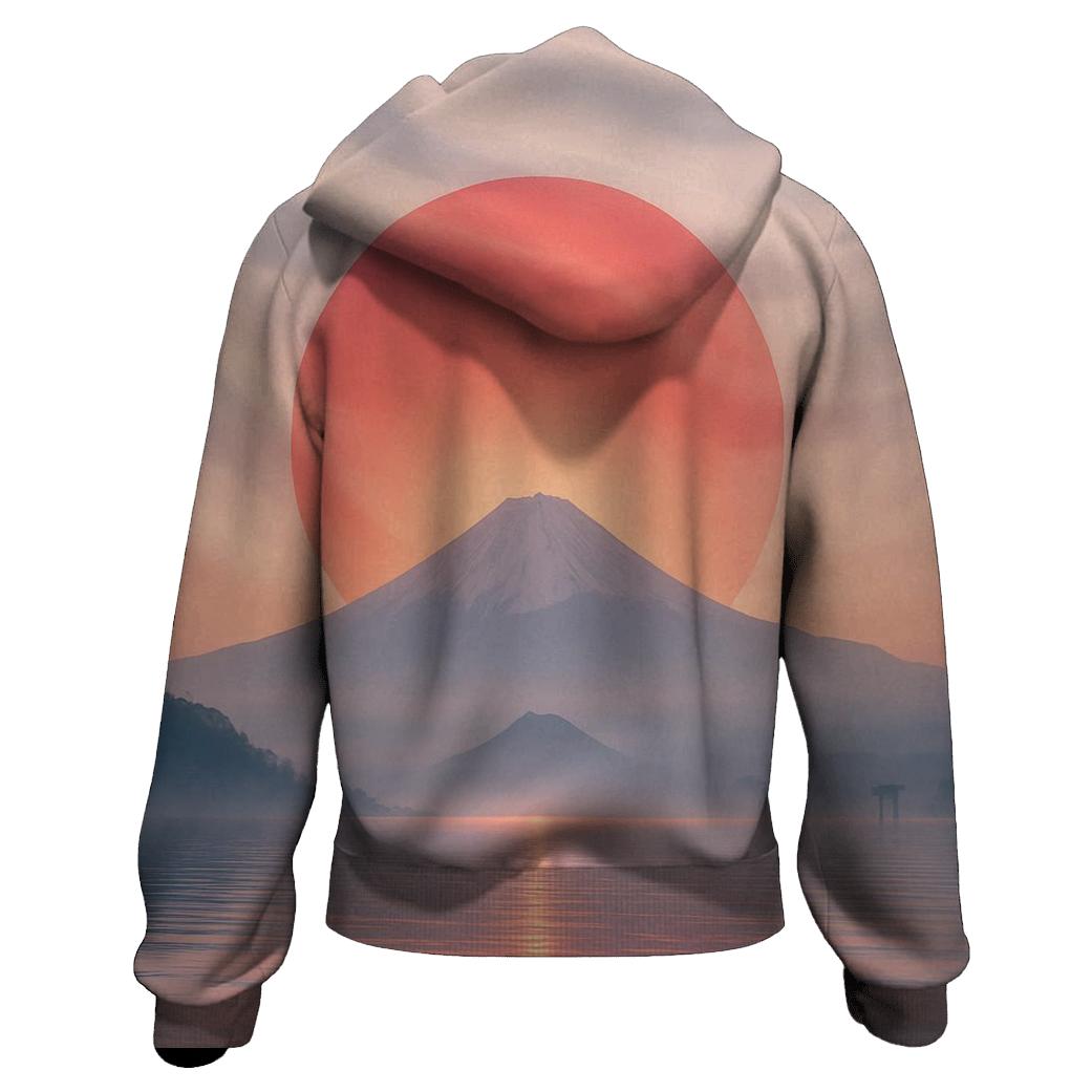 Japan Rising Mist Flagscape hoodie trends