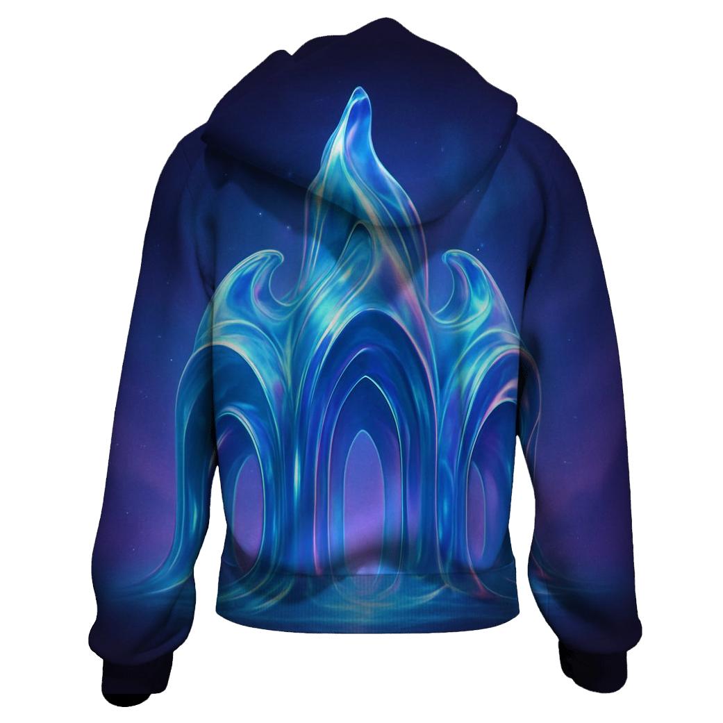 Prismatic Tide Cathedral premium hoodies