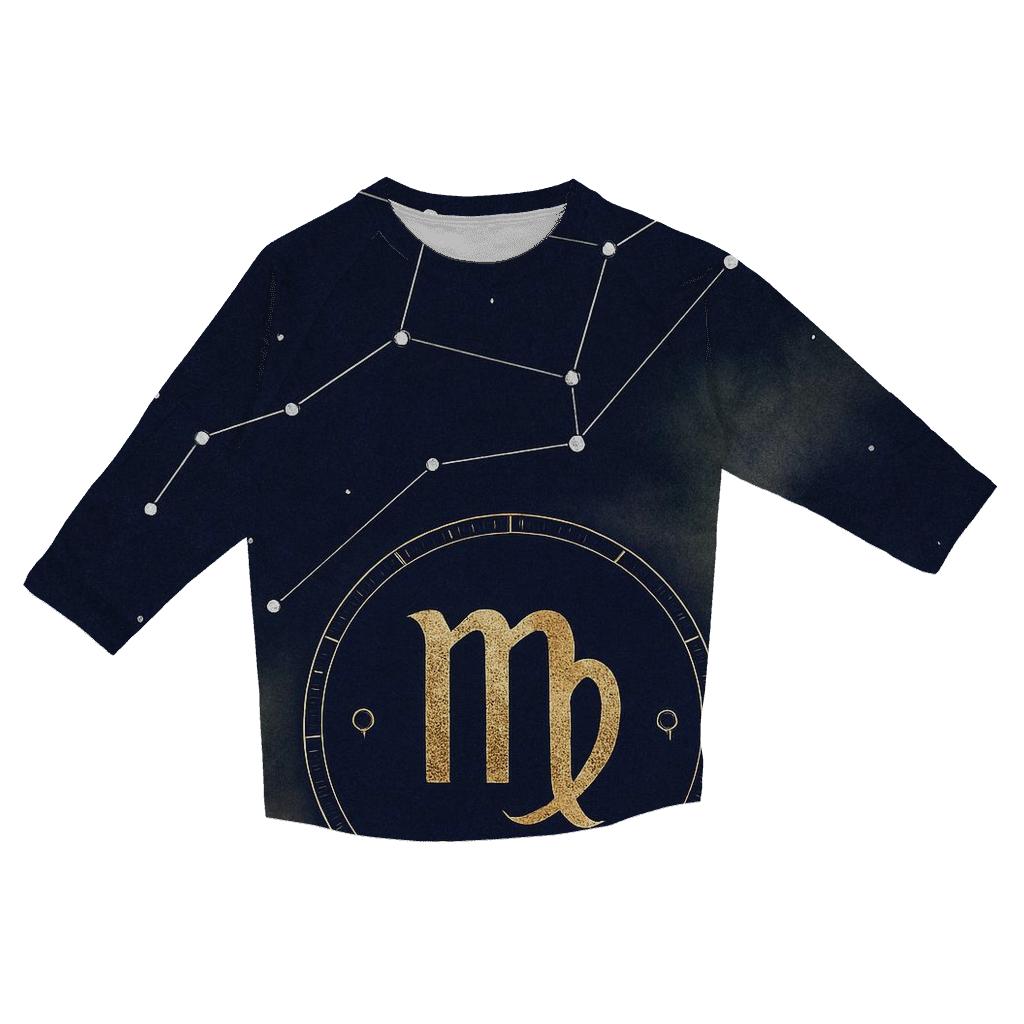Virgo Harvest Star Chart Maiden stylish quarter sleeve tops