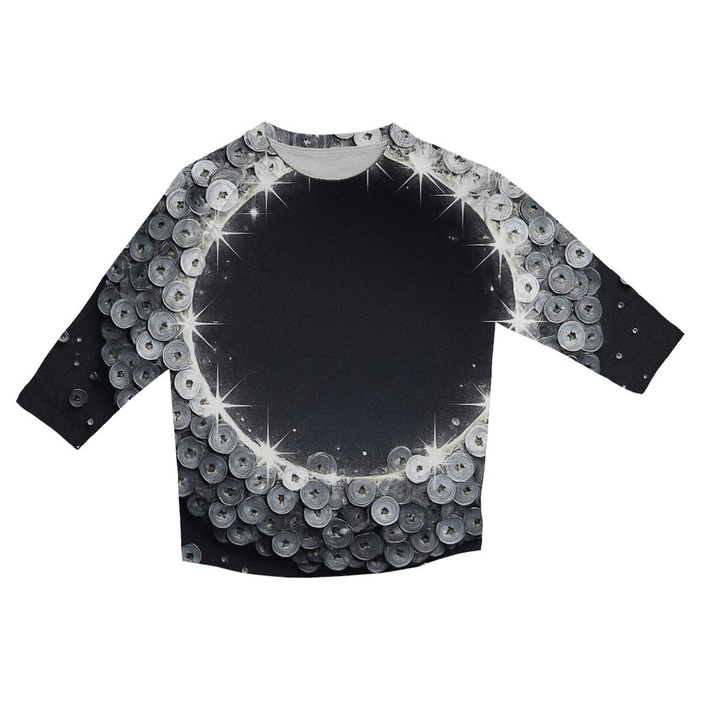 Sequin Eclipse Cascade designer 3/4 sleeve blouses
