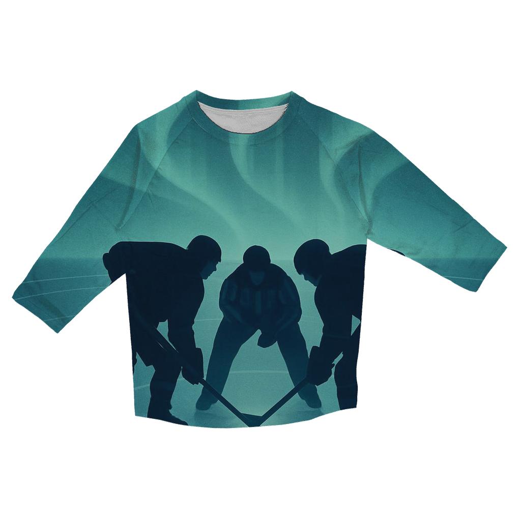 Aurora Ice Hockey Faceoff fashion 3/4 sleeve shirts