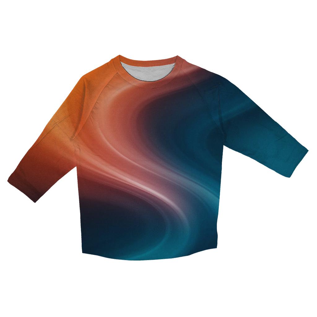 Molten Glass Drift Gradient cotton quarter sleeve shirts