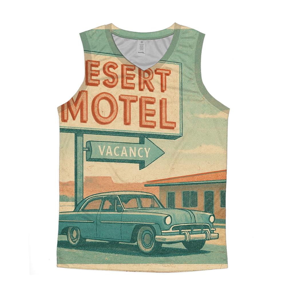 Dusty Desert Motel Neon Postcard stylish racerback tanks