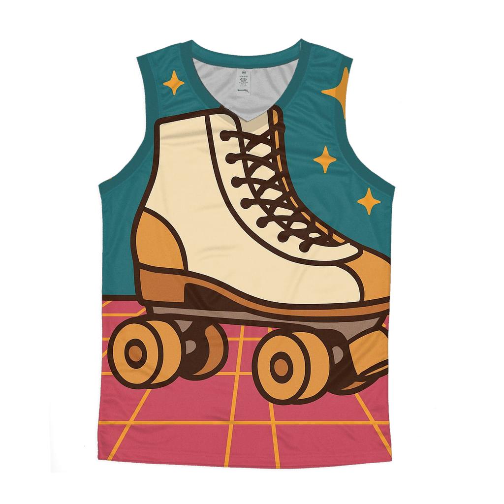 Roller Rink Neon Grid designer workout tanks