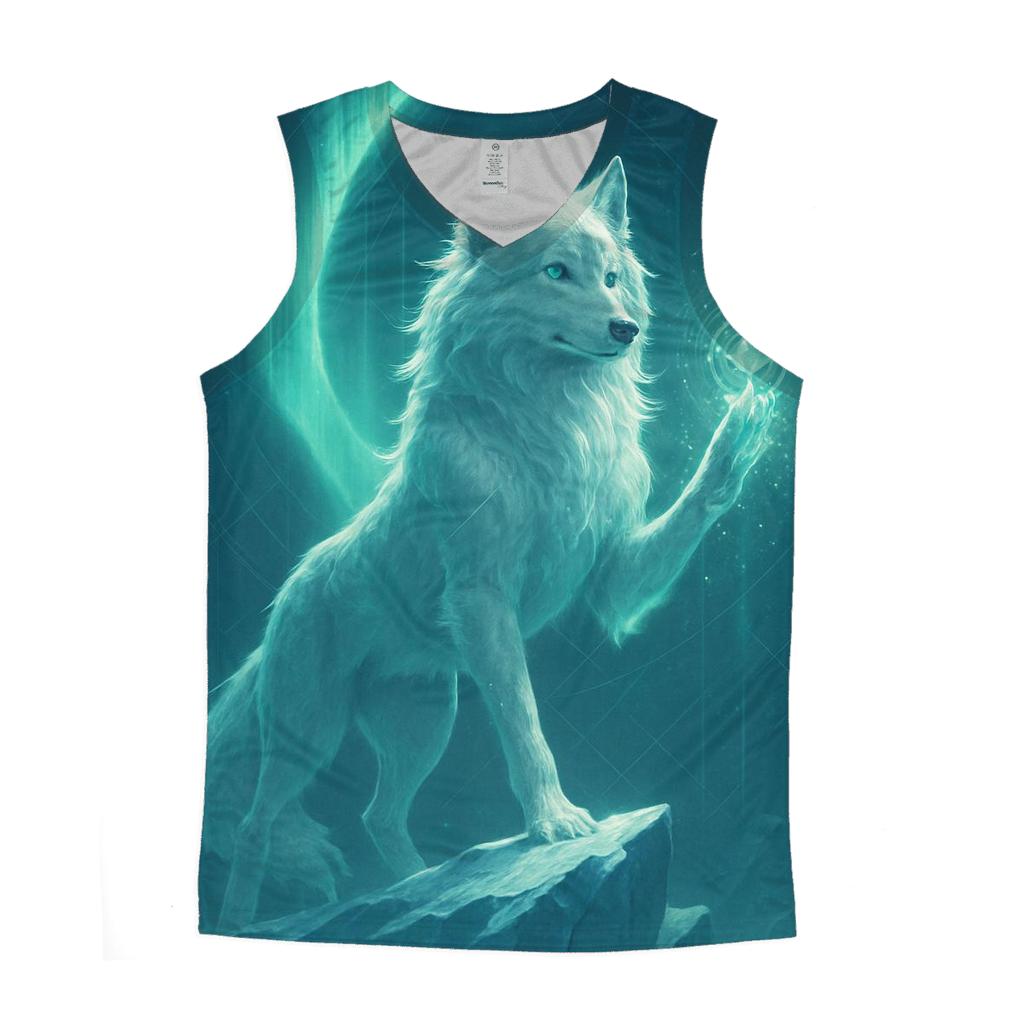 Aurora Gate Sentinel Wolf designer workout tanks