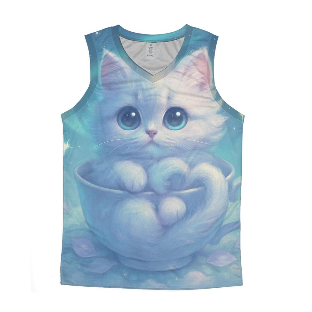 Aurora Teacup Kitten Dreamscape cotton sleeveless tops