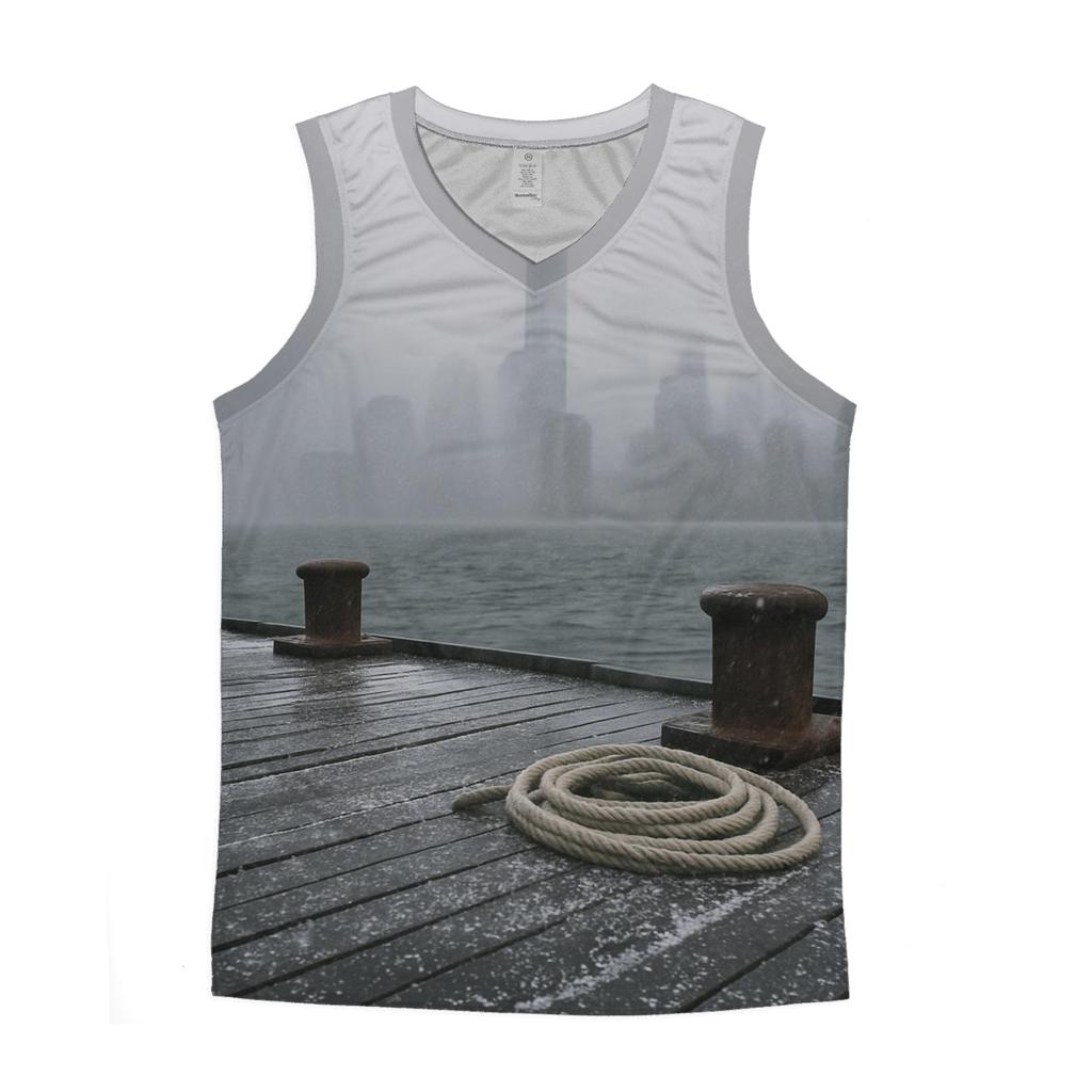Snow Squall Over Lower Manhattan From Red Hook Piers designer workout tanks