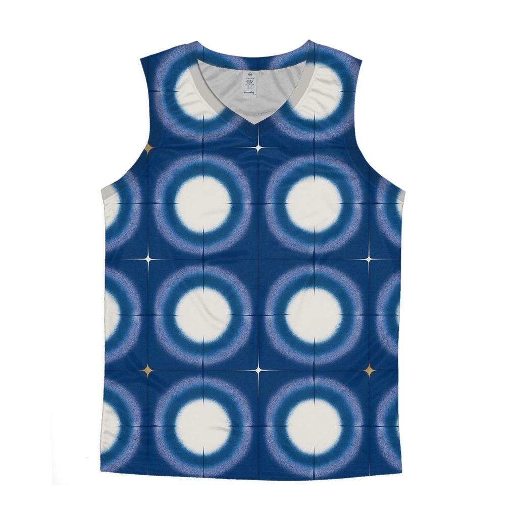 Itajime Eclipse Grid With Indigo Halo Resist designer workout tanks